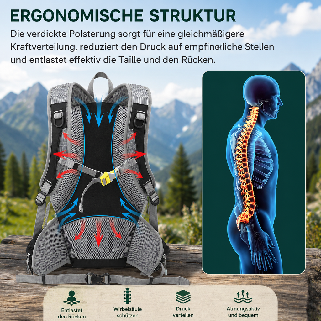 Arkenor Hiking Backpack 25L – Lightweight, robust & ready for any adventure
