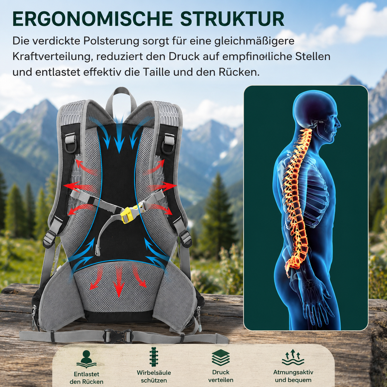 Arkenor Hiking Backpack 25L – Lightweight, robust & ready for any adventure