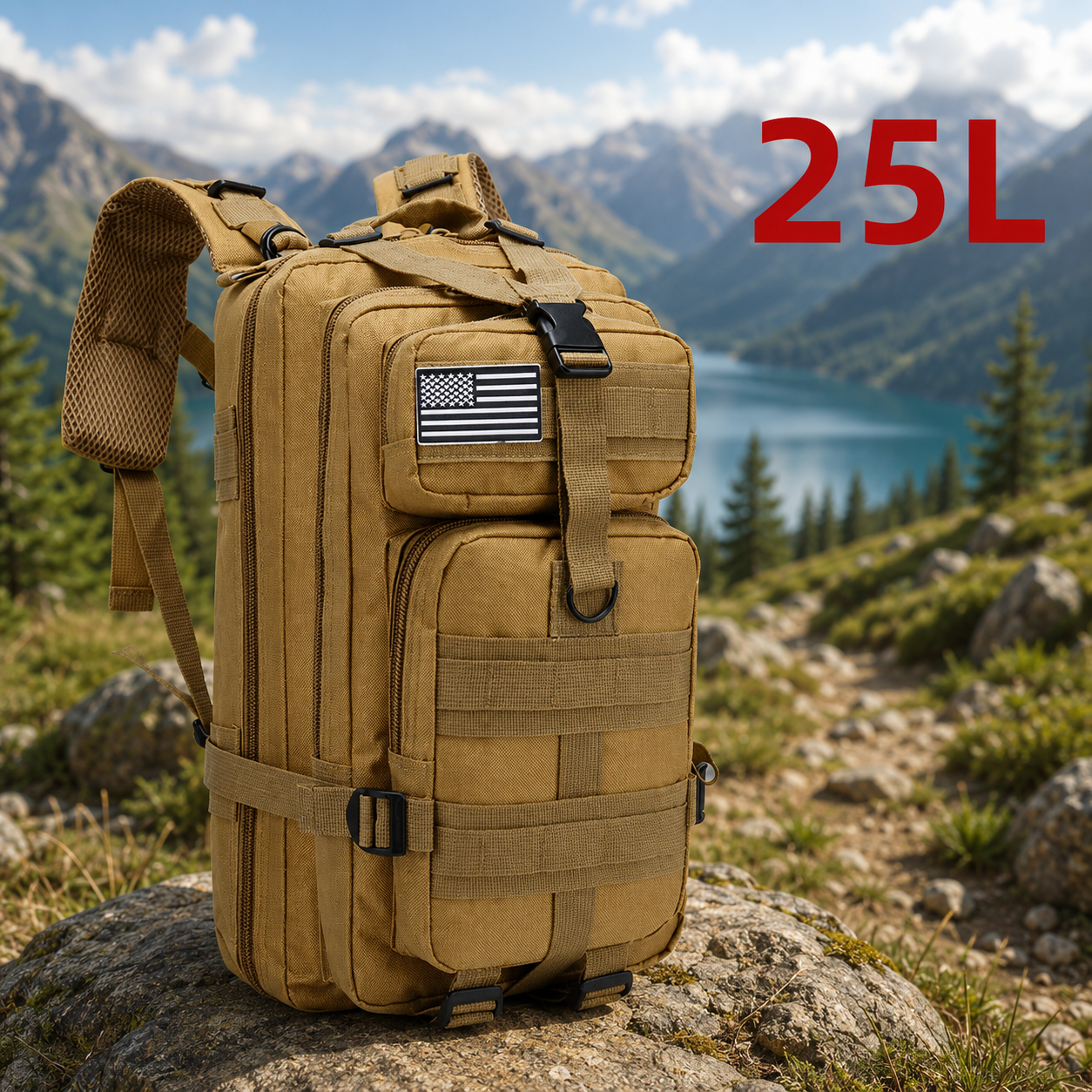 Outdoor-Rucksack 25L / 50L – Robuster Trekking- & Campingrucksack für Abenteuer