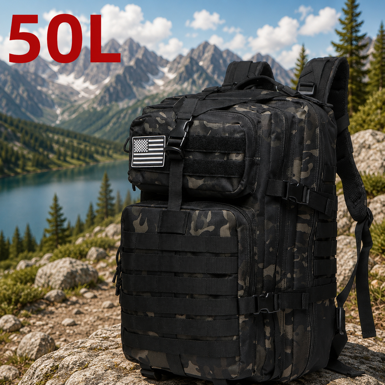 Outdoor-Rucksack 25L / 50L – Robuster Trekking- & Campingrucksack für Abenteuer