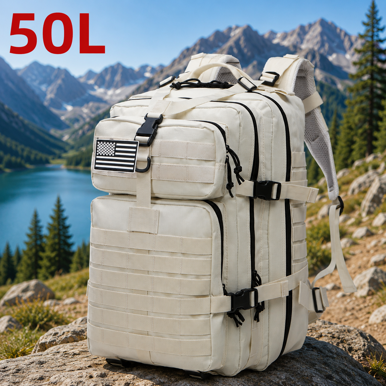 Outdoor-Rucksack 25L / 50L – Robuster Trekking- & Campingrucksack für Abenteuer