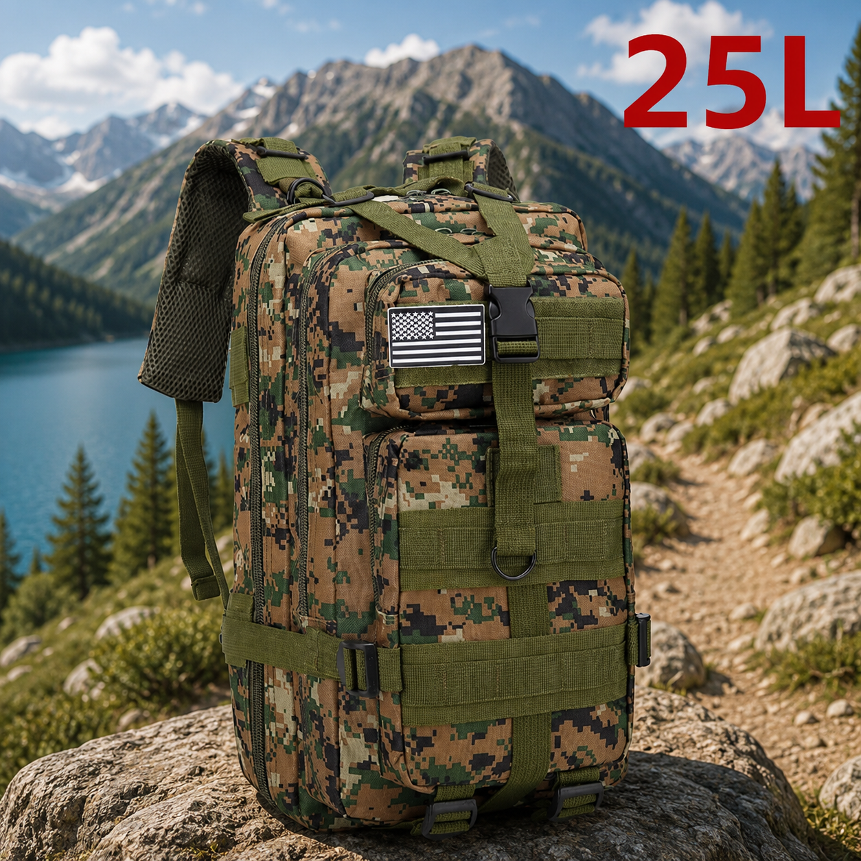 Outdoor-Rucksack 25L / 50L – Robuster Trekking- & Campingrucksack für Abenteuer