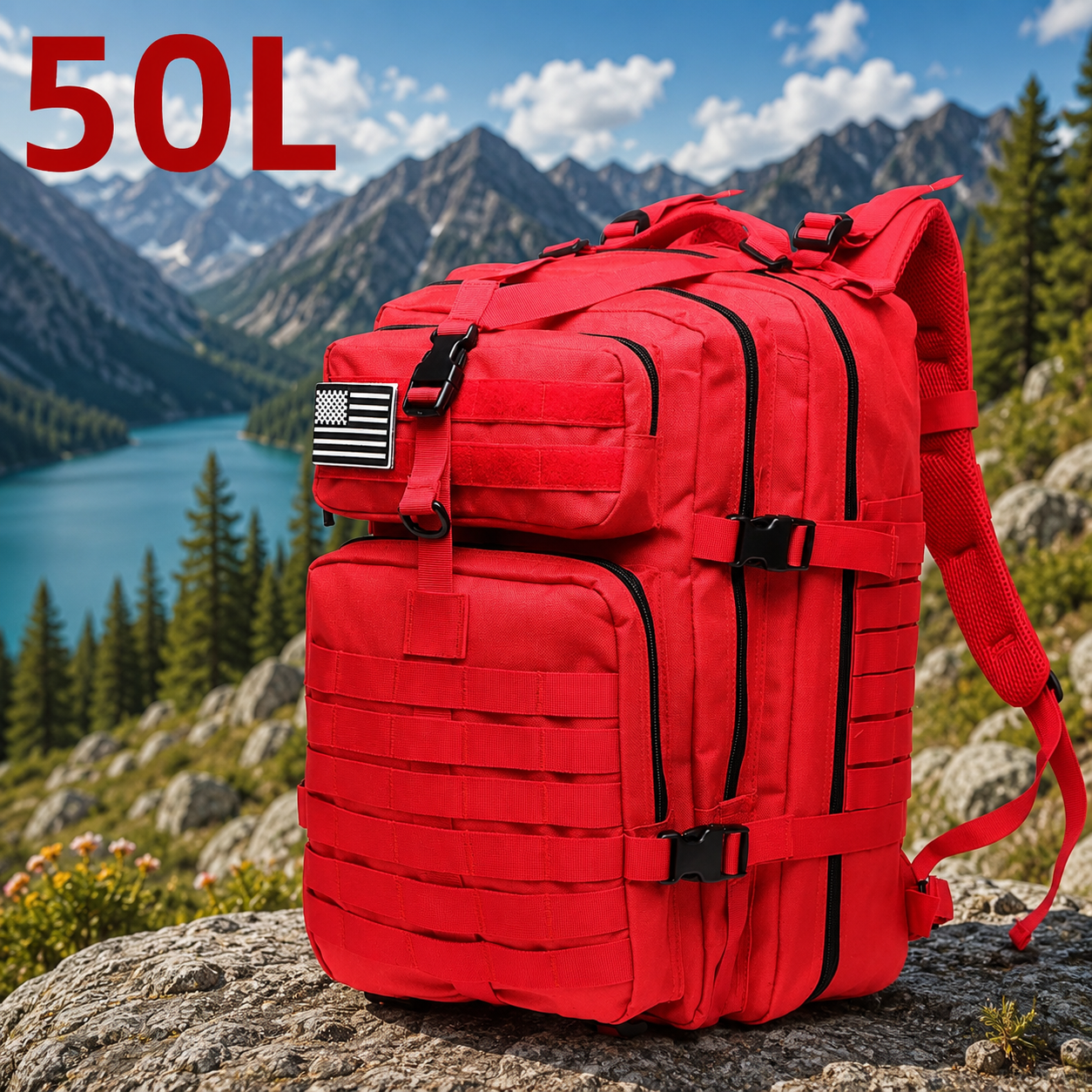 Outdoor-Rucksack 25L / 50L – Robuster Trekking- & Campingrucksack für Abenteuer