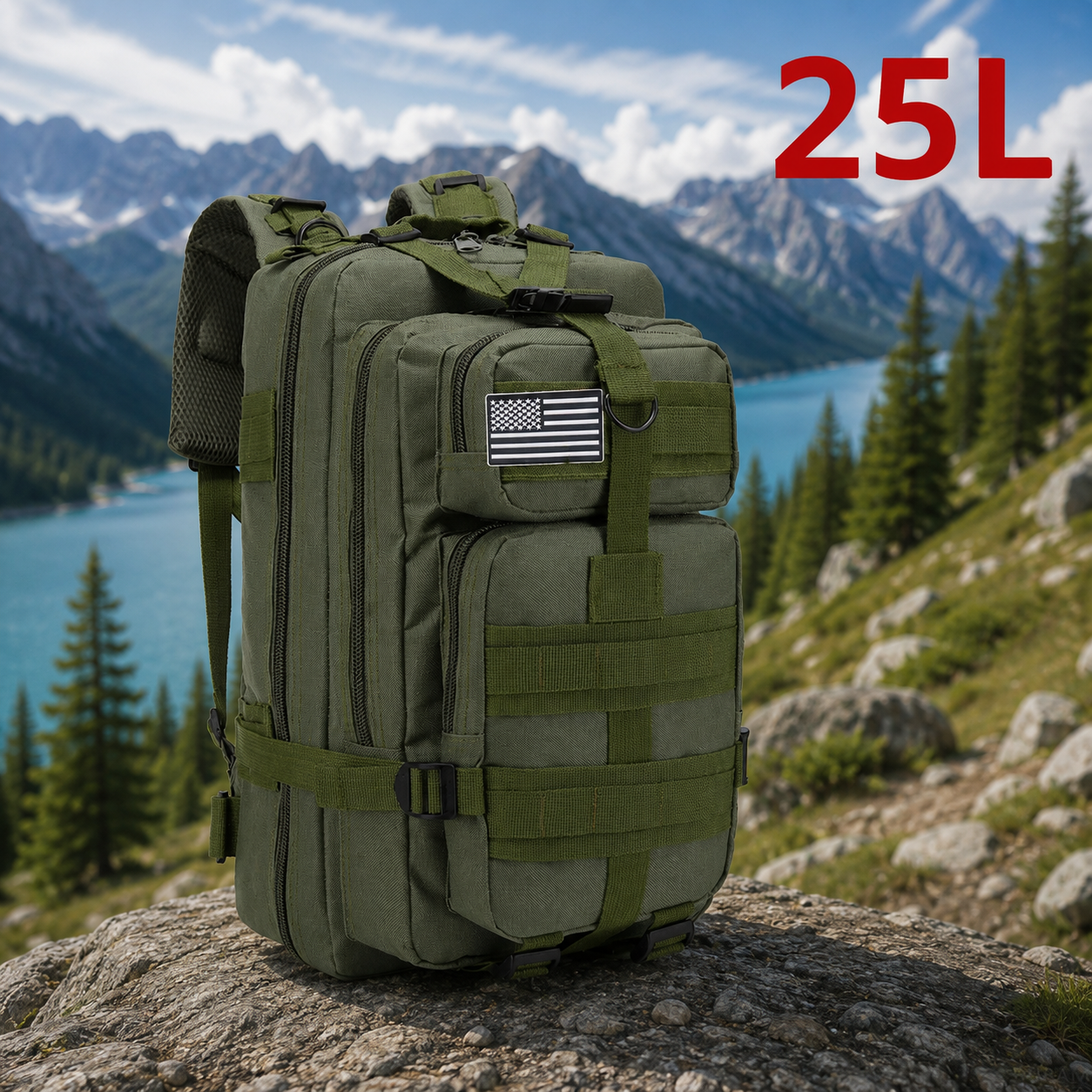 Outdoor-Rucksack 25L / 50L – Robuster Trekking- & Campingrucksack für Abenteuer
