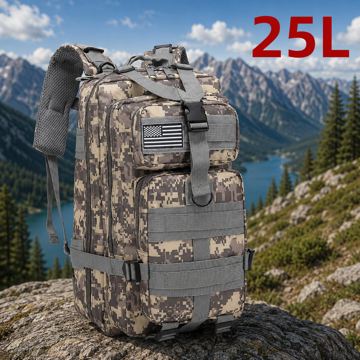 Outdoor-Rucksack 25L / 50L – Robuster Trekking- & Campingrucksack für Abenteuer