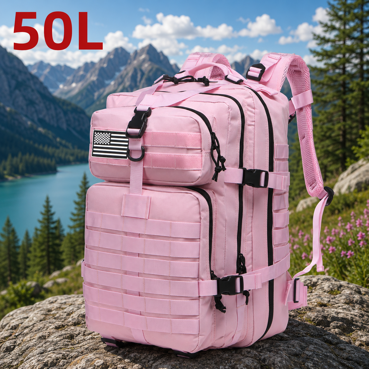 Outdoor-Rucksack 25L / 50L – Robuster Trekking- & Campingrucksack für Abenteuer