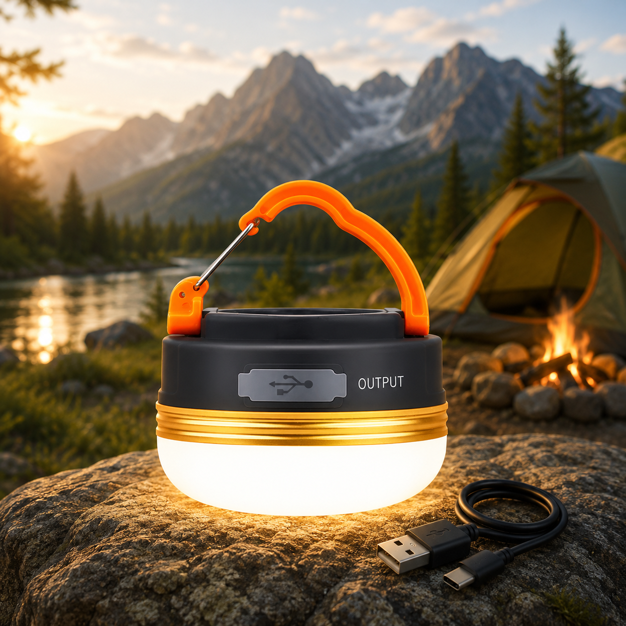 Arkenor 500W LED Camping-Laterne - Wiederaufladbare Outdoor-Leuchte