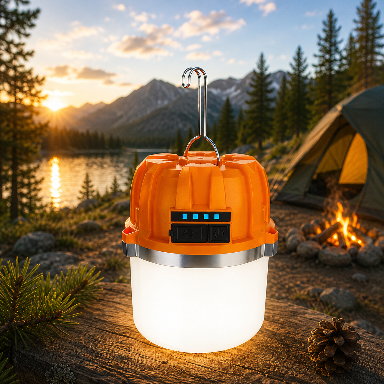 Arkenor 500W LED Camping-Laterne - Wiederaufladbare Outdoor-Leuchte
