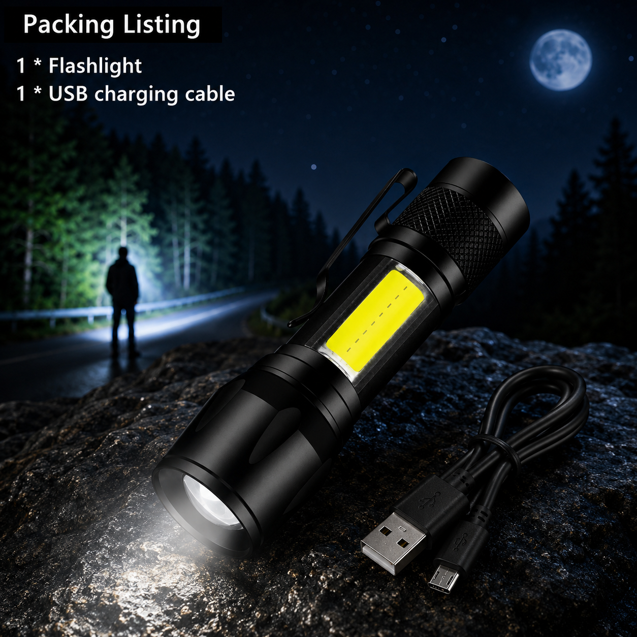 Arkenor LED-Taschenlampe XHP70 – Wiederaufladbar | 2300 Lumen