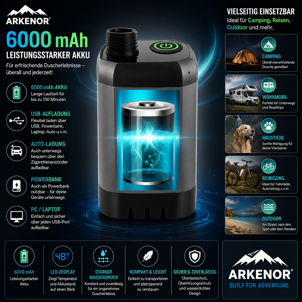 Arkenor Mobile Camping-Dusche