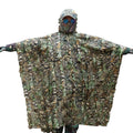 3D Tarn-Poncho Outdoor – Camouflage Tarnumhang für Bushcraft, Naturbeobachtung & Outdoor