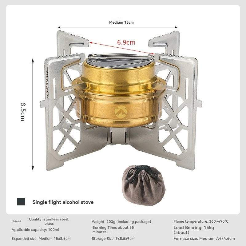 ARKENOR Campingmoon AS-1-ST Alkoholkocherständer – kompakt, robust & ideal für unterwegs