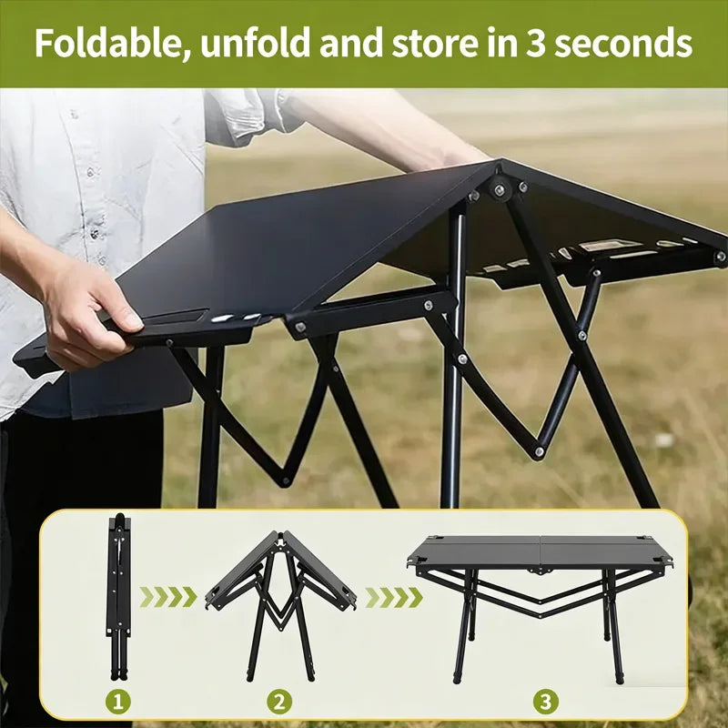 Arkenor Klappbarer Campingtisch – Leichter Outdoor-Tisch aus Edelstahl