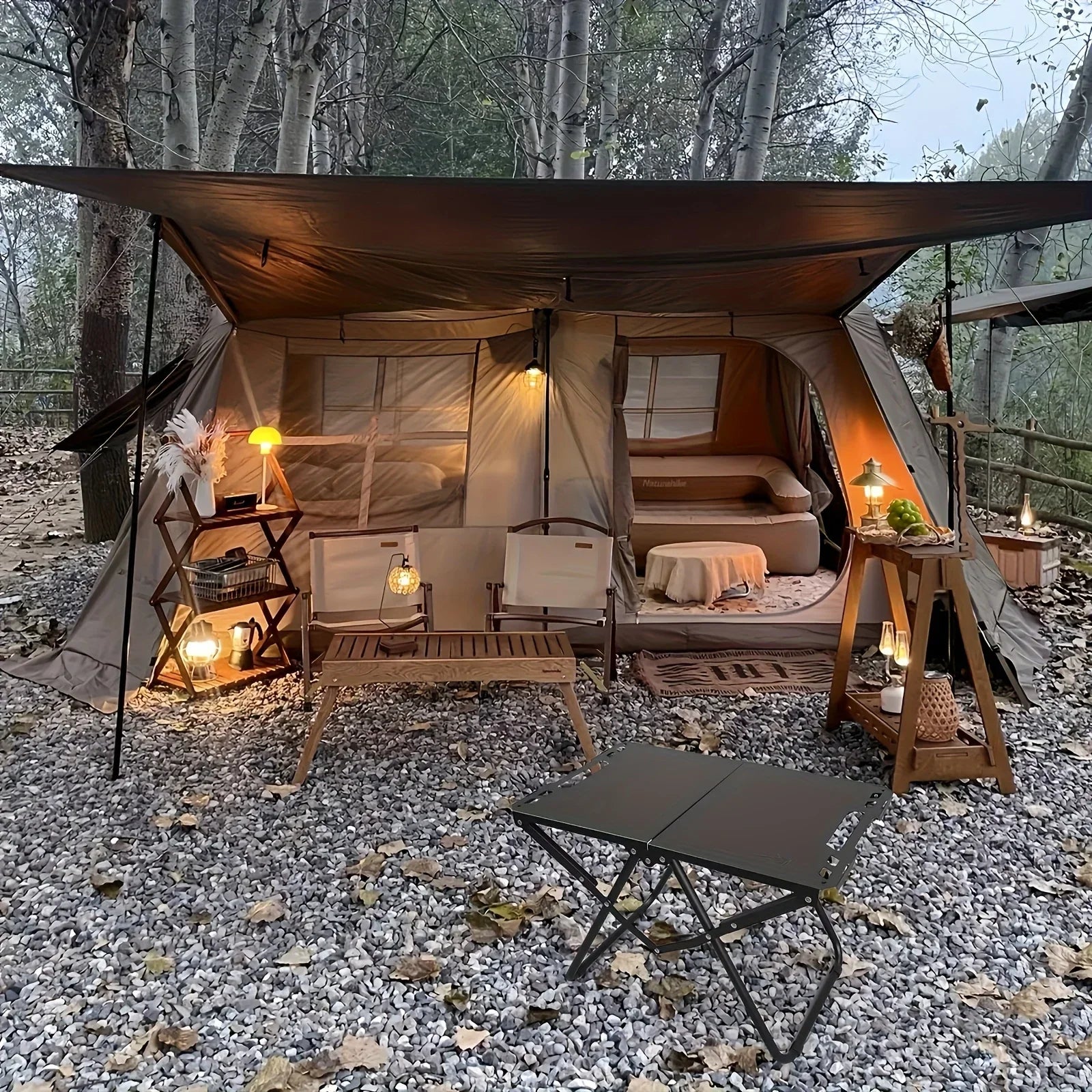 Arkenor Klappbarer Campingtisch – Leichter Outdoor-Tisch aus Edelstahl