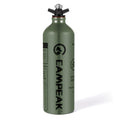 CAMPEAK Flüssigbrennstoffflasche 0,5 L / 1 L – Aluminium Outdoor-Brennstoffflasche mit Sicherheitsventil